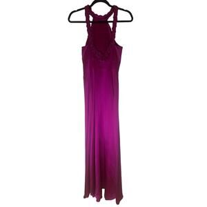 LOT 8 by Chloe Dao Women's Small Fuchsia Sleeveless Maxi Dress Made in USA